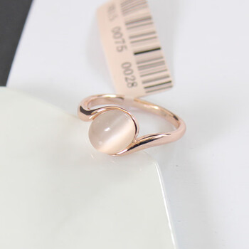 xcl旋转戒指女网红转动钻戒子猫眼石食指环会白色17号