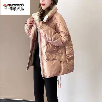 外套短款轻薄面包服加厚棉服粉色官方品牌旗舰xl120135斤官方品牌旗舰
