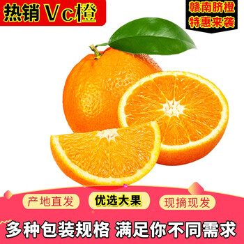 集南鲜江西赣南脐橙手剥橙子当季时令新甜橙节日送礼水果礼盒现摘生鲜 大果含箱10斤装（单果80-95mm)