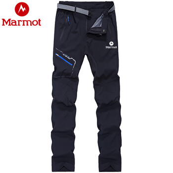 土拨鼠marmot冲锋裤男士夏季薄款速干工装长裤户外弹力徒步登山运动