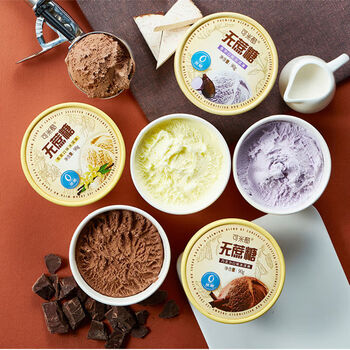 可米酷12杯可米酷无蔗糖冰淇淋麦芽糖醇90g小杯装雪糕冷饮冰激凌椰子