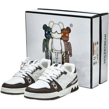 莆田鞋暴力熊时尚男鞋潮流轻奢女鞋情侣经典百搭低帮休闲鞋8889gx白黑