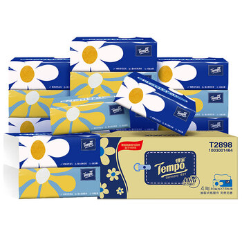 Tempo 得宝 抽纸 Mini系列4层80抽 18包