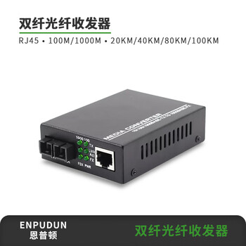 恩普顿双纤光纤收发器 千兆20KM