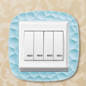 夜光简约现代开关贴墙贴开关保护套创意客厅卧室插座贴开关装饰套