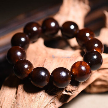 绚慕xuanmua天然满血酒红山龟手串圆珠手链山龟壳甲佛珠男女款情侣款