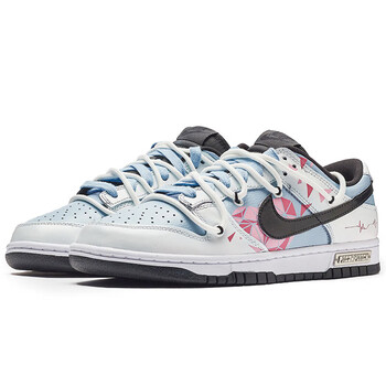 nikedunklow七夕主题定制心率运动鞋男女低帮板鞋潮白蓝男款40