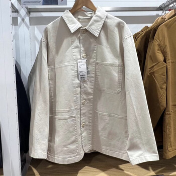 61优衣库69yqk优衣间春秋新品男装女装休闲牛仔茄克水洗产品夹克