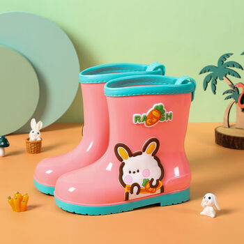 泽维尔欧文 xavier owen儿童雨鞋男童女童卡通宝宝雨靴保暖可爱小孩水