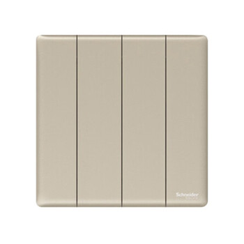 施耐德电气珍铂系列晨曦金四联单控开关NP134L1_WG_C1