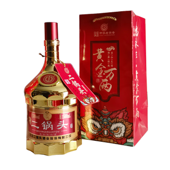 永丰牌北京二锅头土豪金版3斤t6封藏金瓶50度1500ml清香型粮食酒50度