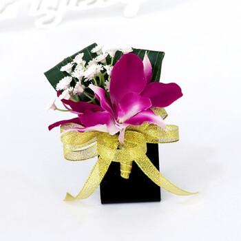 美帮汇 商务活动会议洋兰花胸花仿真满天星庆典开业剪彩礼仪逼真贵宾