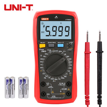 优利德（UNI-T）数字万用表智能防烧高精度数显万能表电工电压表真有效值UT890D+