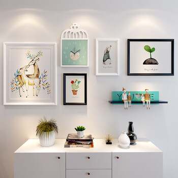 画北欧壁画客厅背景墙装饰画现代简约大气墙画餐厅墙面饭厅墙壁挂画