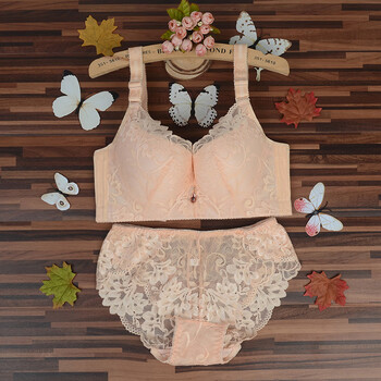 大胸显小胖mm200斤全罩杯内衣文胸大罩杯大码胖妹妹有钢圈胸罩de 肤色