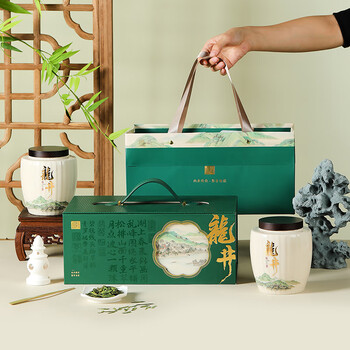 去寻茶叶2023新茶明前绿茶特级龙井春茶如画江南茶叶礼盒装250g