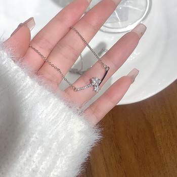 gioio施华洛世奇锆s925银星星锆石项链女款轻奢小众锁骨链生日礼物送