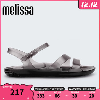 Melissa（梅丽莎）女士罗马复古时尚百搭舒适运动镂空凉鞋33571 黑色 7（38码）