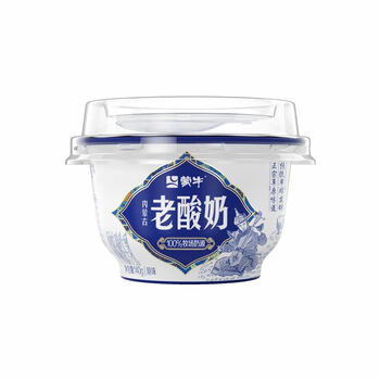 蒙牛老酸奶原味发酵乳140g*6/12杯 甄宝格格新品 原味芒果早餐奶 原味