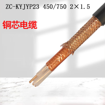 竹江 塑料绝缘控制电缆 ZC-KYJYP23 450/750 2×1.5