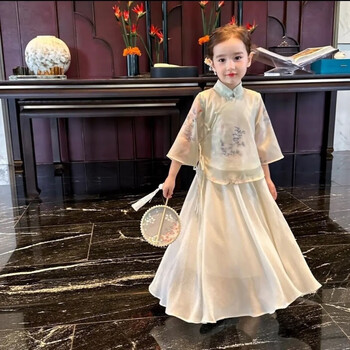 槿茗慷女童2024新款汉服改良江南水乡中国风唐装儿童古装女孩夏季公主