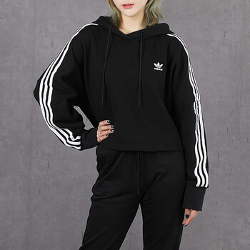 阿迪达斯(adidas) 阿迪达斯三叶草卫衣女2022秋季连帽针织运动服上衣