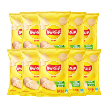 乐事（Lay&apos;s）薯片原味10包  400g休闲零食礼包