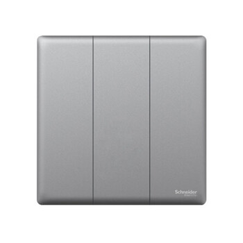 施耐德电气珍铂系列烟云灰三联单控开关NP133L1_SL_C1