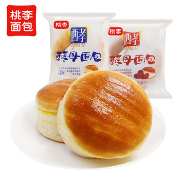 桃李酵母面包牛奶蛋羹味/红豆馅早餐糕点心零食整箱465g【临期库存】