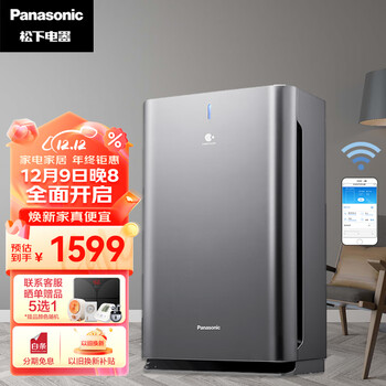 松下（Panasonic） 空气净化器 智能APP 家用除甲醛 纳诺怡除除异味F-63C8PX-S F-63C8PX-S