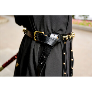 【 蝴蝶节】礼物改良传统汉服男女情侣春秋长款古装中长款 真皮腰带