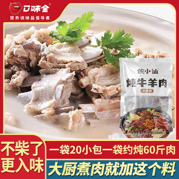 口味全炖牛羊肉调料 清炖煲汤 红烧卤肉料包 酱牛羊肉 160g （8g*20袋） 炖牛羊肉料包 炖牛羊肉料包20包装【160g】