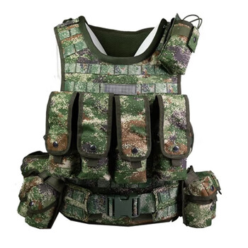 重虎&nbsp;迷彩15单兵战术背心携行具防弹马甲外套作战背心战术快拆