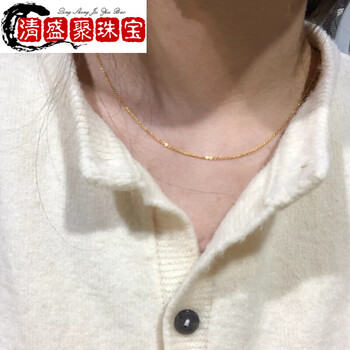 珠宝首饰>k金饰品>k金项链>wmck>wmck施华洛落世奇18k金项链素链洗澡