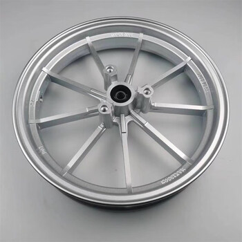 钻技电动车1012寸九爪骠骑鬼火战速小龟小牛电摩铝合金前轮轮圈轮毂12