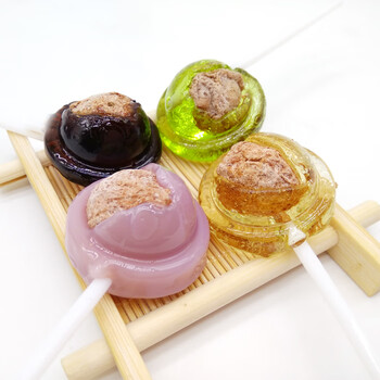 话梅棒一盒30支装话梅心棒棒糖390g*30支绿茶黑糖2种味道 xz32 黑糖