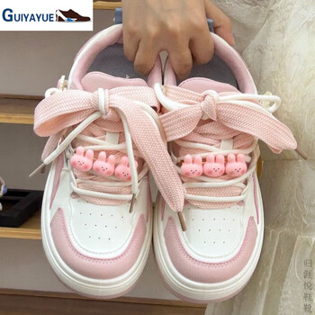 京蝌蝌高颜值网红星星春秋小白鞋女百搭多巴胺鞋子小众设计学生休闲