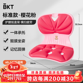 BKT办公椅子学习椅电脑椅子会议椅老板椅年货送礼人体工学椅 BKT坐垫-粉色60-160斤适用