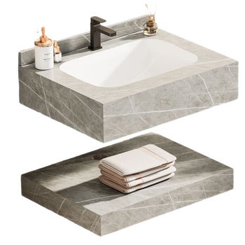 岩板浴室柜的优点和缺点（原美岩板双层浴柜60cm简约风洗漱台如何,深度揭秘）