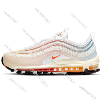 耐克nikeairmax97彩虹渐变减震轻便低帮跑步鞋女款米白36
