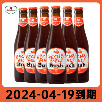 罗斯福（临期啤酒）精酿啤酒 果味啤酒 进口啤酒 口粮啤酒 精酿尝鲜 330mL 6瓶 布什水蜜桃