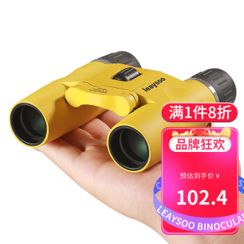 雷龙（leaysoo）悦影橙色10X25便携高清高倍微光可视户外演唱会球赛双筒望远镜