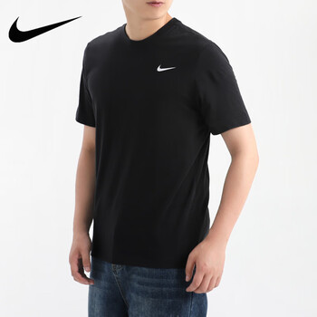 耐克nikenike耐克灰色短袖男装2024夏季新款运动t恤圆领体恤衫ar