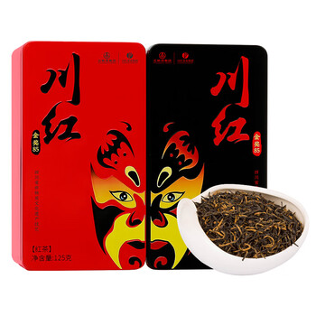 林湖飘雪 金奖85 特级红茶 橘糖香 四川非遗特产茶叶自己喝 125g*2盒