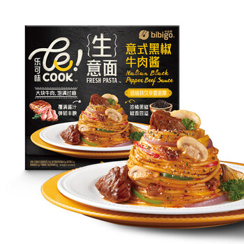 必品阁 意式速食黑椒牛肉意面252g
