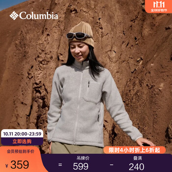 Columbia哥伦比亚户外25秋冬新品女子野营徒步保暖抓绒外套XE4145 120 裸色 L (165/88A)