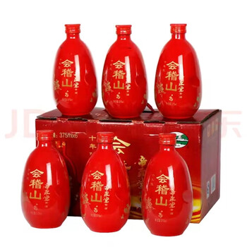 会稽山绍兴黄酒 帝聚堂 特制精雕加饭糯米酒 十年陈 375mL 6瓶 整箱装