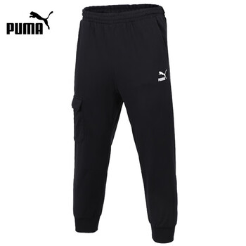 彪马（PUMA）男子简约透气束脚训练休闲运动跑步长裤 575100-01 XL