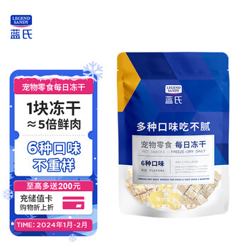 LEGENDSANDY蓝氏猫零食发腮成猫幼猫鸡胸肉鹌鹑蛋黄宠物狗狗每日冻干 35g