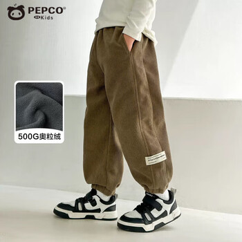 小猪班纳 卫裤加厚灯芯绒复奥粒绒